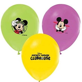 Mickey Mouse Temalı Latex Balon 8 Adet