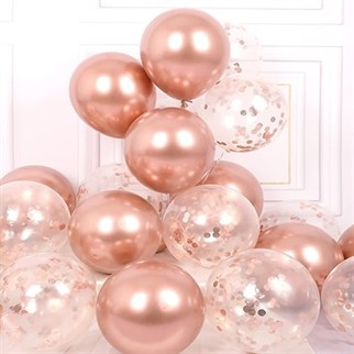 Minik Krom Balon Rose Gold 20 Adet