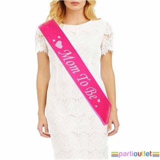 Mom To Be Yazılı Kuşak Fuşya Renkli