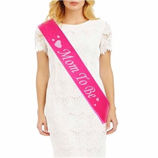 Mom To Be Yazılı Kuşak Fuşya Renkli