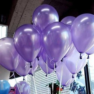 Mor Balon Metalik 100 Adet