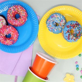 Mor Karton Tabak 23 cm 8 Adet