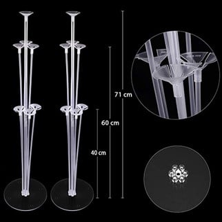 Mor Konfetili Ayaklı Balon Standı