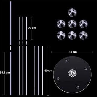 Mor Konfetili Ayaklı Balon Standı