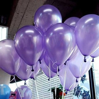 Mor Metalik Balon 20 Adet