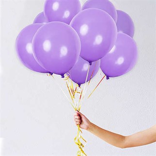 Mor Pastel Balon 20 Adet