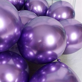 Mor Renk Krom Balon 10 Adet