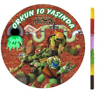 Kişiye Özel Ninja Kaplumbağalar Pinyata + Sopası