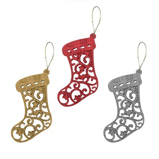 Noel Çizme Ağaç Süsü 10cm 3 Adet