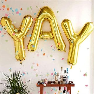 O Harf Folyo Balon Gold 100 cm