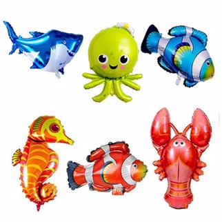 Okyonus Canlıları Dekoratif Folyo Balon 6 Adet