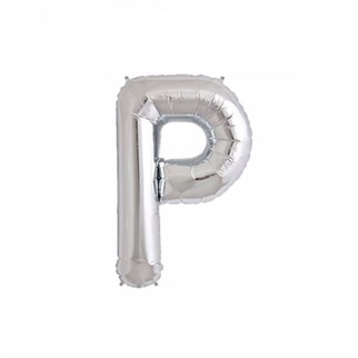 P Harf Folyo Gümüş Balon Küçük 35 cm
