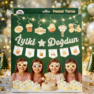 Papatya Temalı Parti Seti