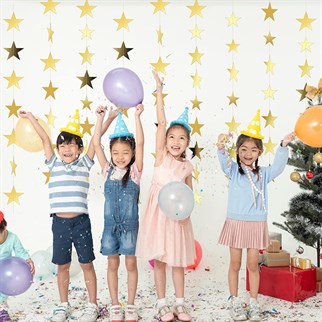 Parlak Altın Renkli Yıldız Sarkıt Süs 23 Adet