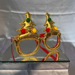 Parlak Yılbaşı Gold Gözlük Çam Ağacı