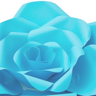 Mavi Renkli 3 Boyutlu Dekoratif Kağıt Çiçek 20 Cm 2 Adet