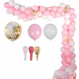Pembe Beyaz Zincir Balon Setleri