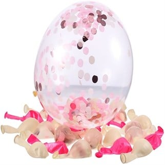 Pembe Fuşya Konfetili Balon