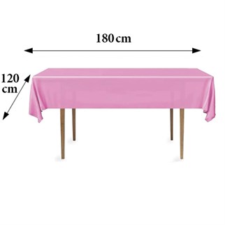 Pembe Masa Örtüsü 120 X 180 cm