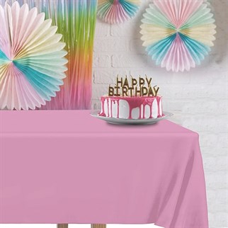 Pembe Masa Örtüsü 135 x 270 cm