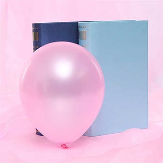 Pembe Metalik Balon 20 Adet