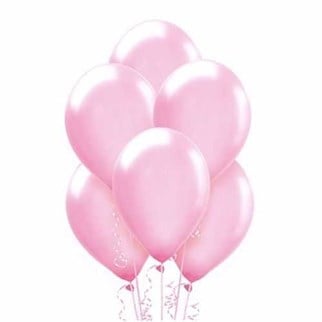 Pembe Metalik Balon 20 Adet
