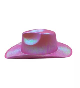 Pembe Parlak Kovboy Şapkası