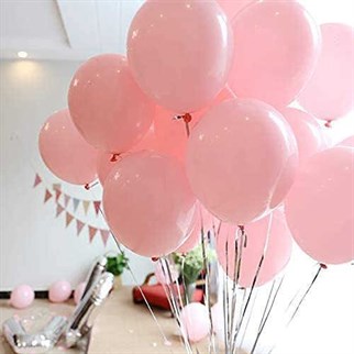 Pembe Pastel Balon 100 Adet