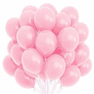 Pembe Pastel Balon 20 Adet