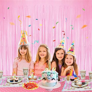 Pembe Pastel Renkli Duvar Perdesi 2,70 Cm