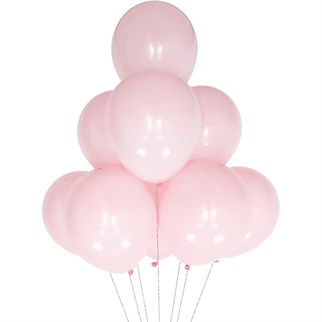 Pembe Renkli Makaron Balon 12 inc 100 Adet
