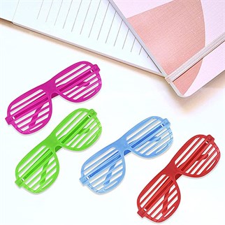 Retro Plastik Parti Gözlük Altın Renkli