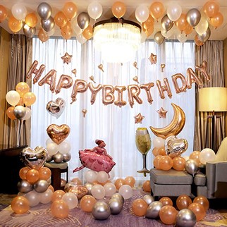 Rose Gold Renkli Happy Birthday Folyo Balon