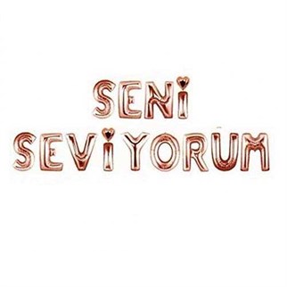 Rose Gold Seni Seviyorum Folyo Balon