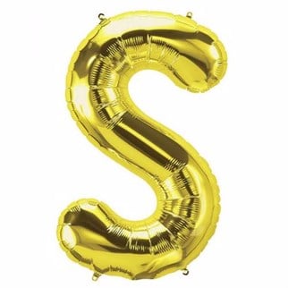 S Harf Folyo Balon Gold 100 cm
