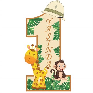 Safari 1 Yaş Masa Üstü Ayaklı Pano