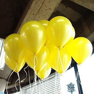 Metalik Sarı Gold Konfetili Balon