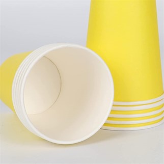 Sarı Karton Bardak 8 Adet