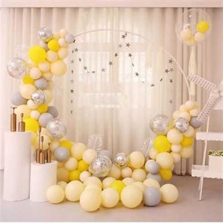 Sarı Makaron Zincir Balon Seti