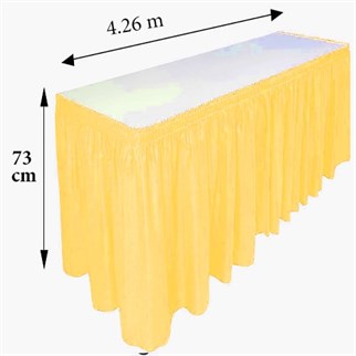 Sarı Masa Eteği Plastik 