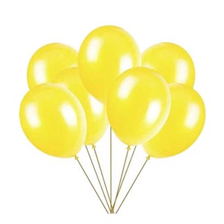 Sarı Metalik Balon 100 Adet