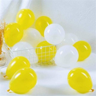 Sari Metalik Balon 20 Adet