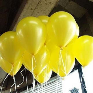 Sari Metalik Balon 20 Adet