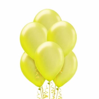 Sari Metalik Balon 20 Adet