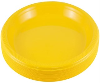 Sarı Renk Plastik Tabak 25 Adet