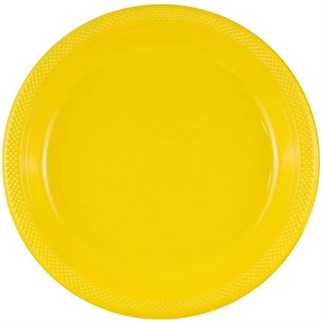 Sarı Renk Plastik Tabak 25 Adet