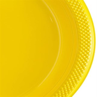 Sarı Renk Plastik Tabak 25 Adet