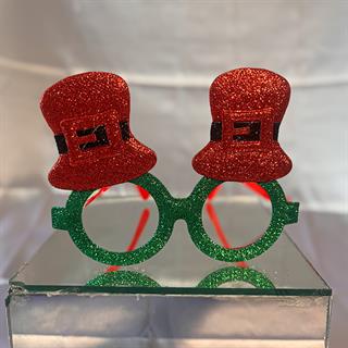 Simli Şapka Gözlük Kırmızı