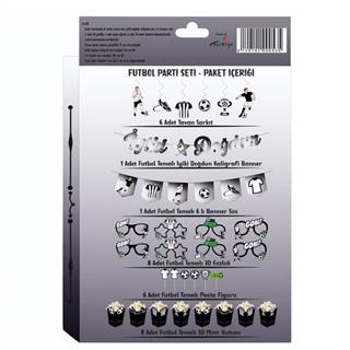 Siyah Beyaz Temalı Parti Seti