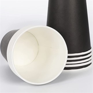 Siyah Karton Bardak 8 Adet